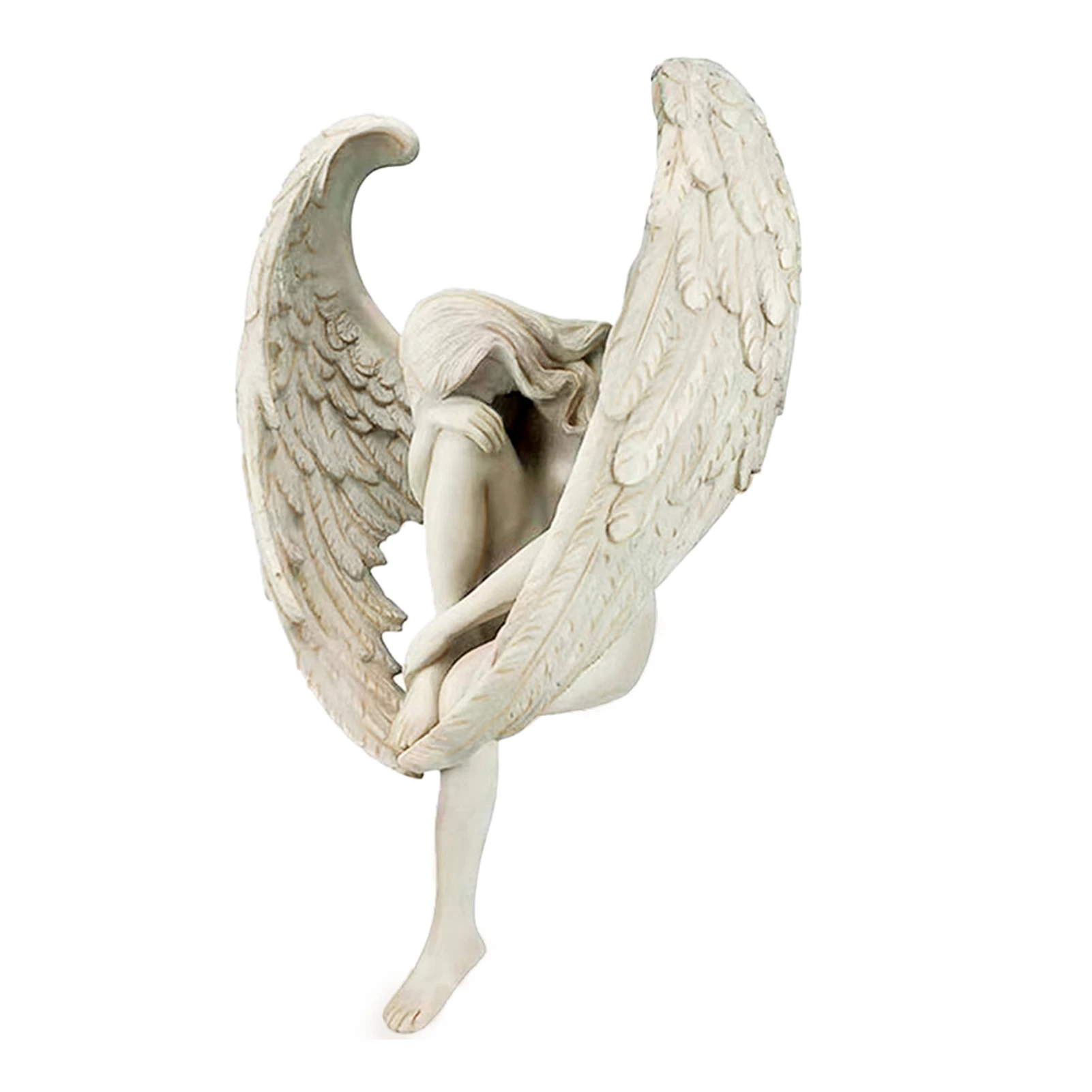 

Indoor Home Decor Craft Gift Resin Ornament Garden Party Living Room Angel Figure Cute Wedding Wings Outdoor Statue