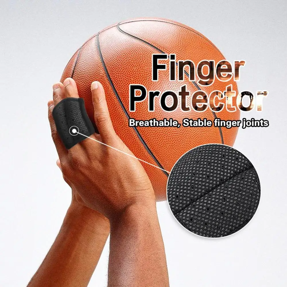 

Black Breathable Finger Protector Sleeve Bandage Support Basketball Volleyball Protection Finger Joint Sports Protective Brace