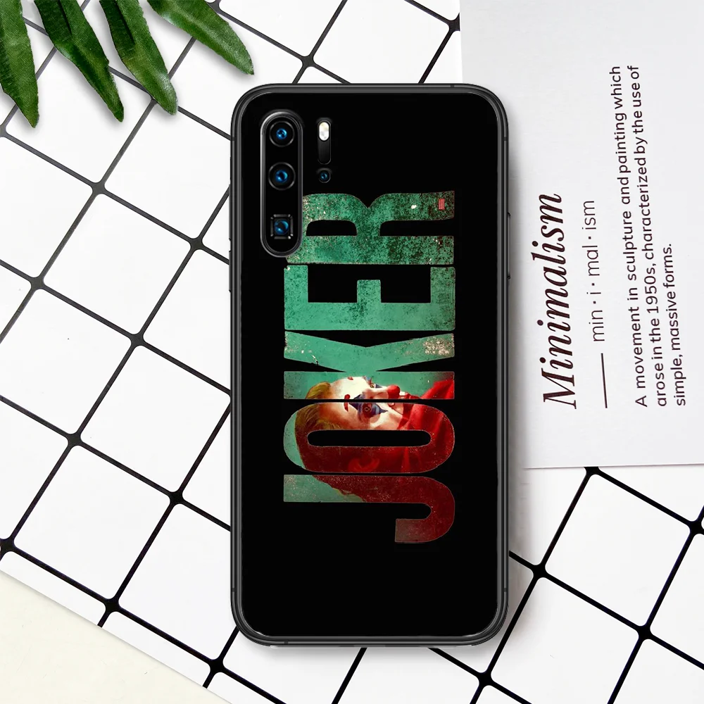 

Joker Phone Case For Huawei P Mate Smart 10 20 30 40 Lite Z 2019 Pro black Cell Pretty Coque Fashion Funda Painting Bumper