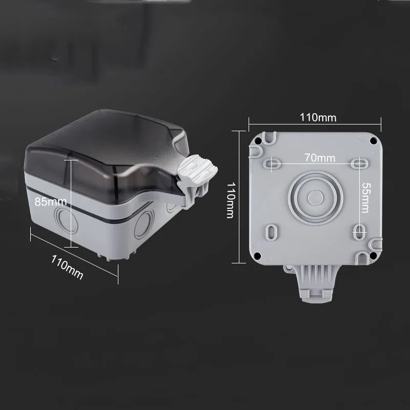 

IP66 Waterproof Socket 16A 250V French Wall Outdoor Moisture-Proof Dust-Proof Power Socket French Socket With Waterproof Cover