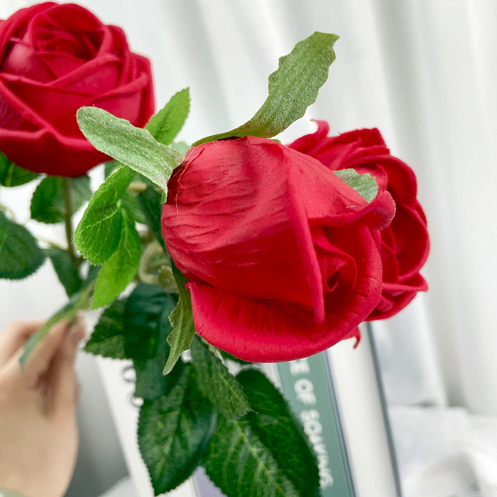 

5Pcs Simulation Peony 3 Heads Artificial Silk Flowers Home Garden Decoration Fake Flowers DIY Wreath Wedding Bouquet