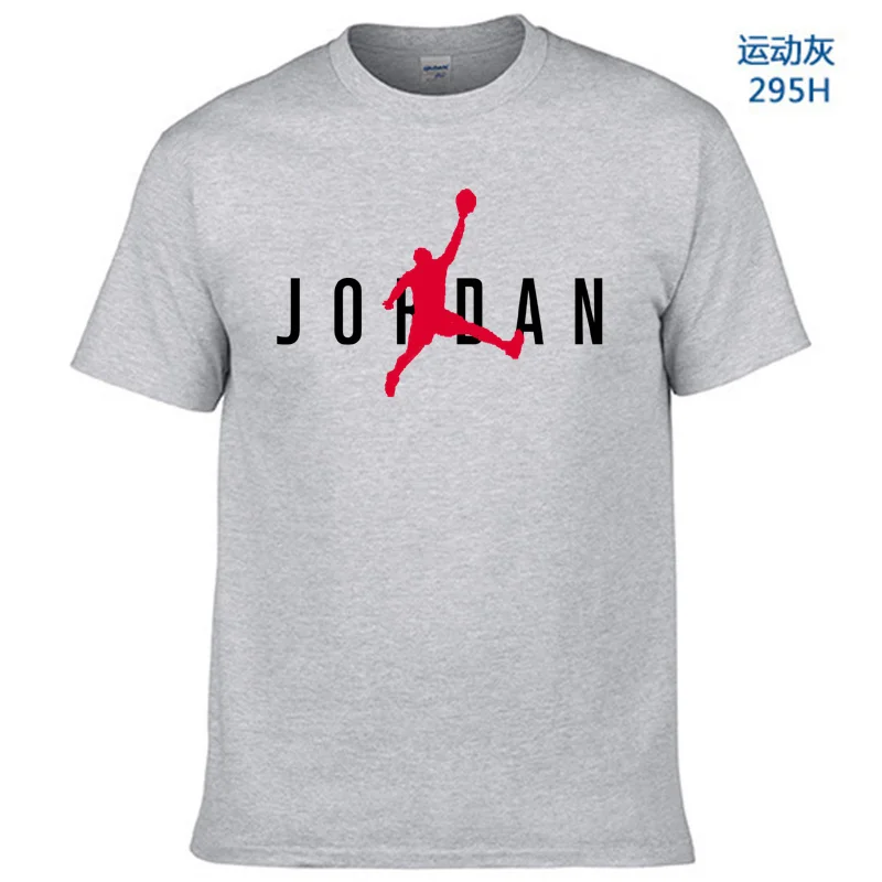 

High Quality Jordan-23 T-Shirt Men's Printed Round Neck Short-sleeved Shirt 2021 New T-Shirt Men's Fitness Sports and Leisure