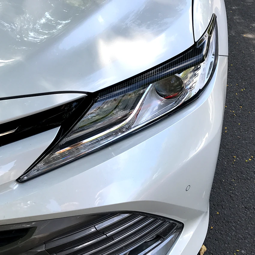 Автомобильные брови для головных фар наклейки на веки ABS Накладка Toyota Camry 2018 +
