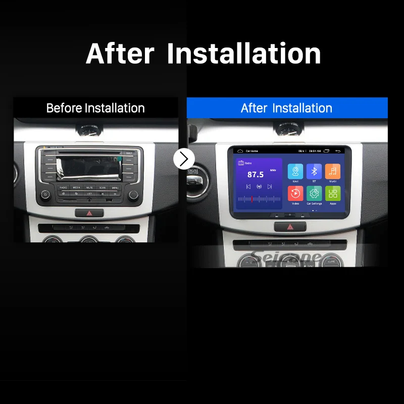 Автомагнитола Seicane мультимедийный проигрыватель с GPS Android 9 0 2Din для