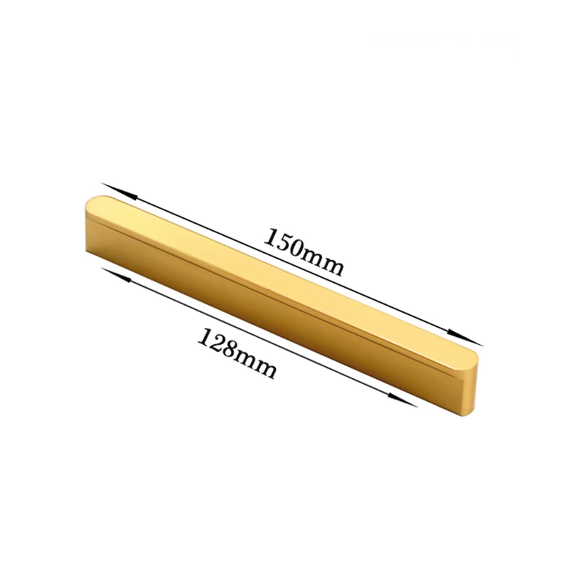 

8877 Gold 128mm cabinet handles Furniture handles for cabinets and drawers kitchen wrist Aluminum