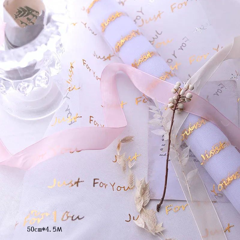 Горячее тиснение 1 м английская пряжа скрапбукинг украшение марля цветы букет