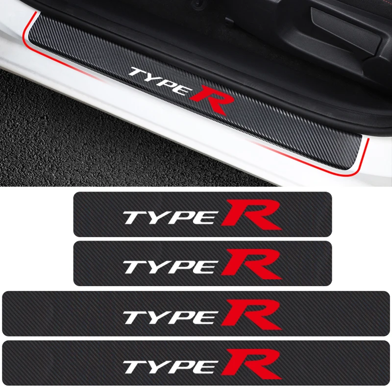 4 шт. автомобильные наклейки из углеродного волокна накладка на дверь