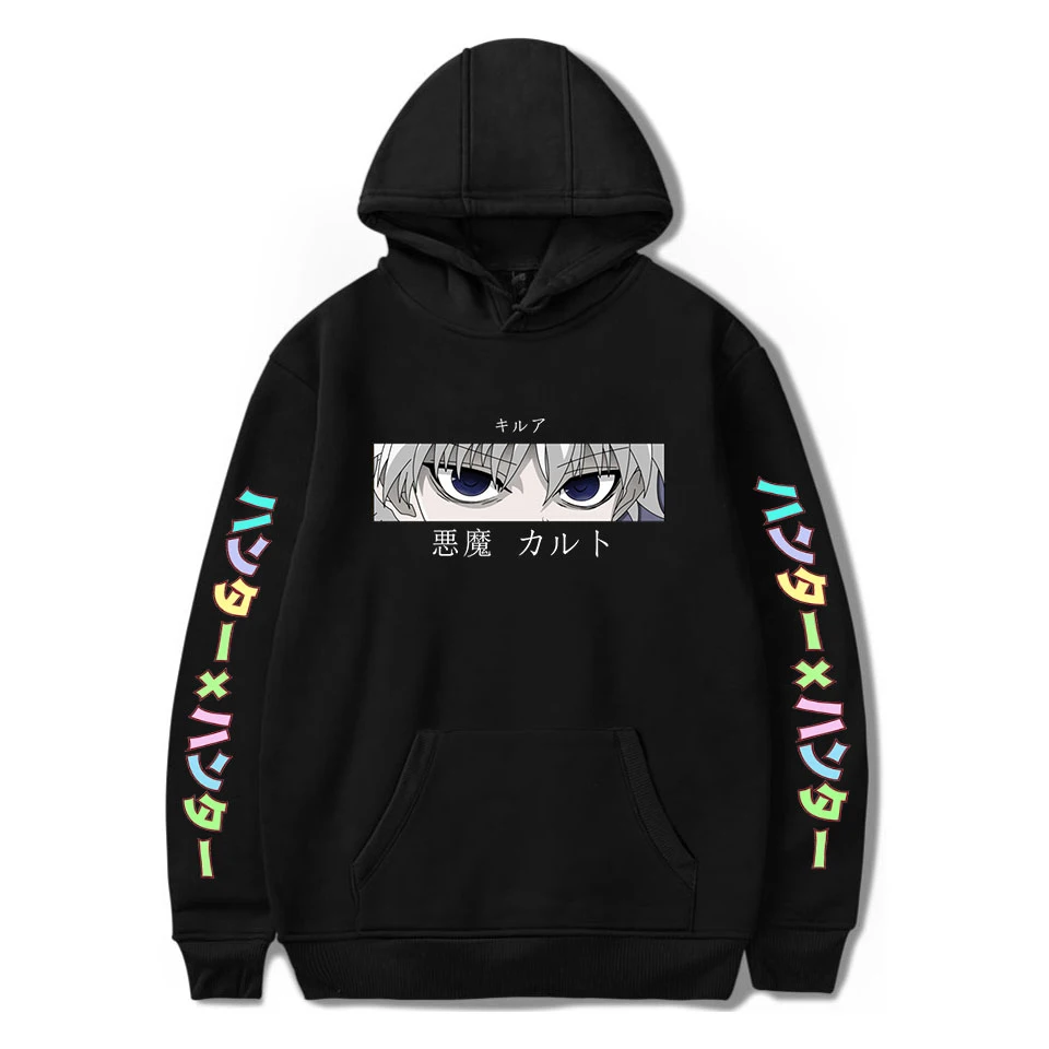 

Hunter x Hunter BAKA Hoodies Japanese Anime Sweatshirts Killua Leorio Kurapika Gon Hisoka Pullover Hoodie Fashion Streetswear