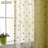 modern curtains for living dining room bedroom simple cotton and linen embroidery curtains finished product customization