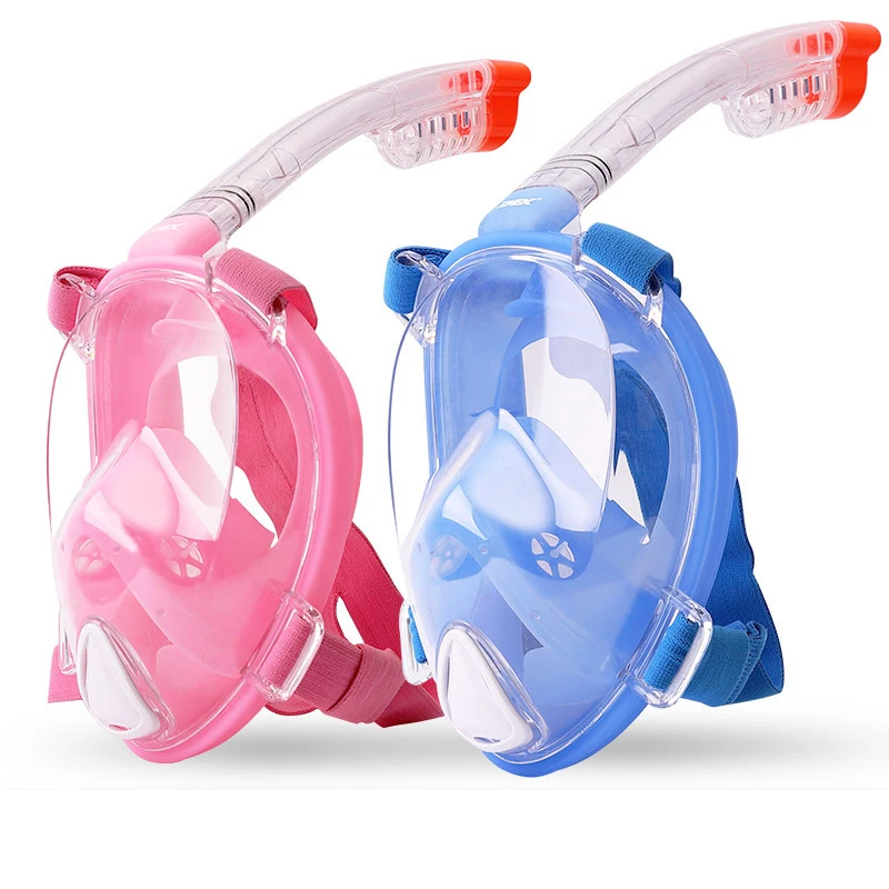 Водонепроницаемая маска для дайвинга незапотевающая панорамная на все лицо