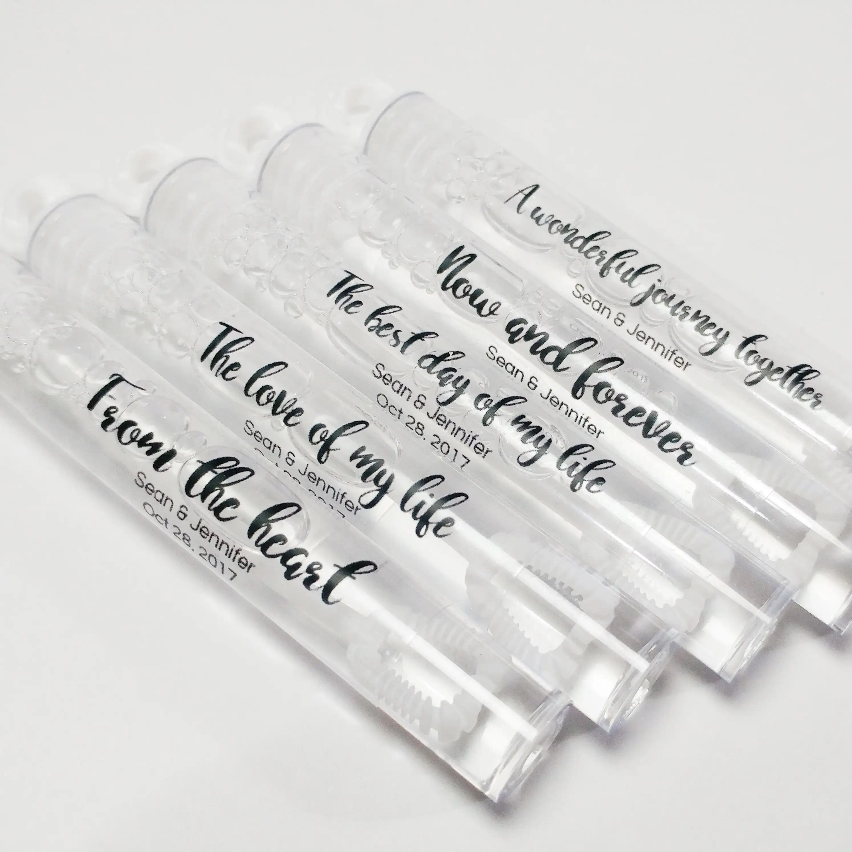 100 Pieces, Wedding Bubble Labels Personalized, Custom, Bubble Wand Wedding Transparent Clear Stickers(no tube