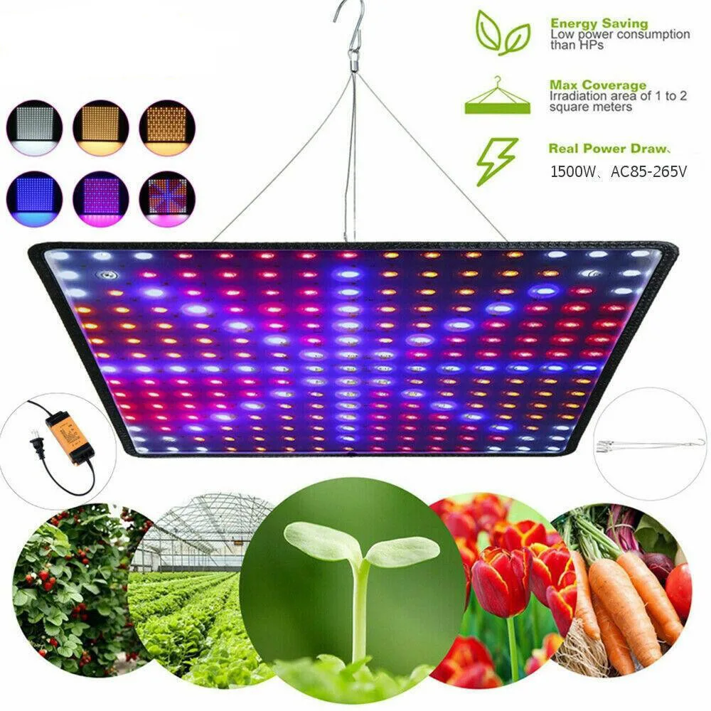 

LED Grow Light Panel Full Spectrum 1000W Phyto Lamp AC85-265V EU/US/UK/AU Plug For Indoor Grow Tent Plants Growth Light