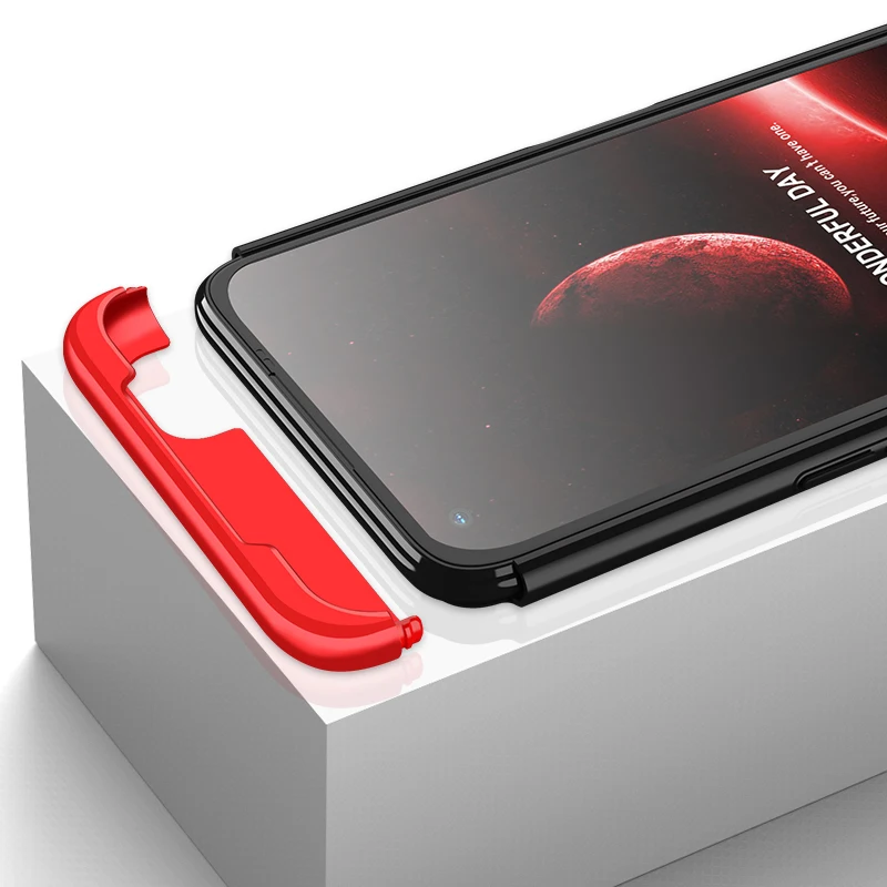 Чехол Realme Narzo 30 4G RMX2156 3 в 1 качественный матовый жесткий противоударный чехол для