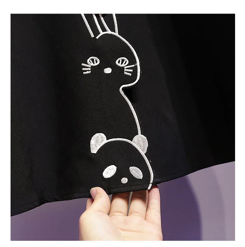 2020 модное короткое платье на весну и осень милое однобортное в японском стиле с