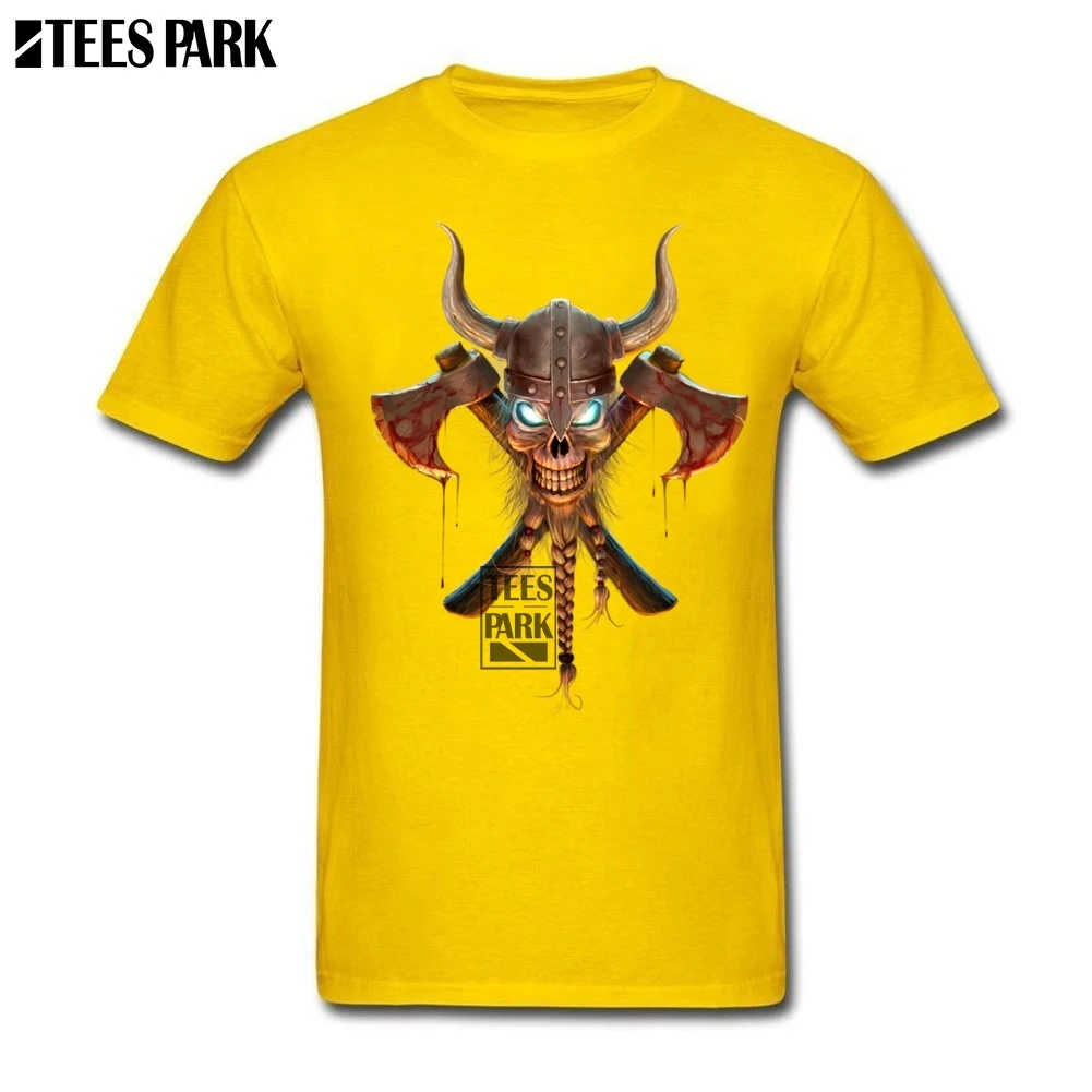 Ретро Стиль Geek футболки Викинги Футболка для мужчин с круглым вырезом коротким