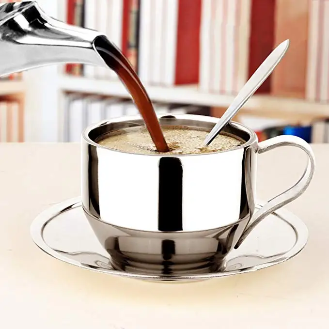 

stainless steel Travel Coffee Mug With Coffee Spoon