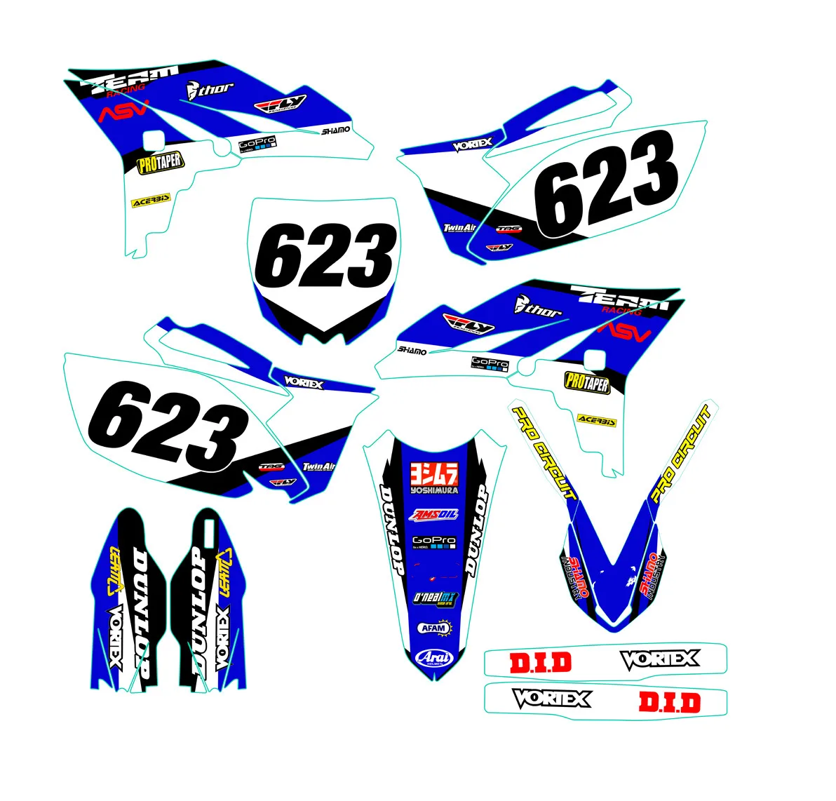 YZF250 2013-2010 мотоцикл 3M графические наклейки фоны Наборы для YAMAHA YZ250F 2010 2011 2012 2013 YZF 250 |