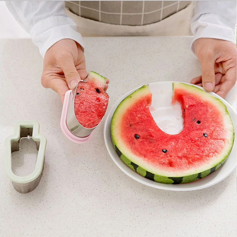 Арбузный резак мороженое плесень Нержавеющая сталь в виде мороженого и простой