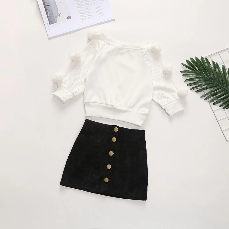 Осенние вязаные топы с длинными рукавами для маленьких девочек хлопковая блузка