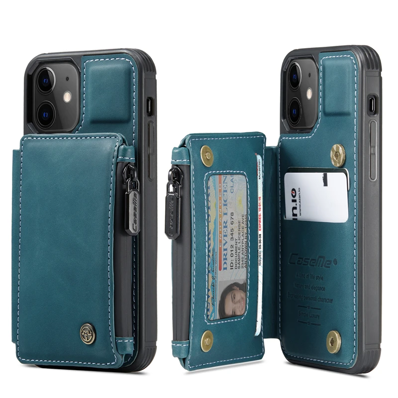 

Luxury Premium Leather Wallet Case for iPhone 11 Slim Fit Card Slots Cover for iPhone 12 11 Pro X Xs Max XR 7 8 Plus SE 2020