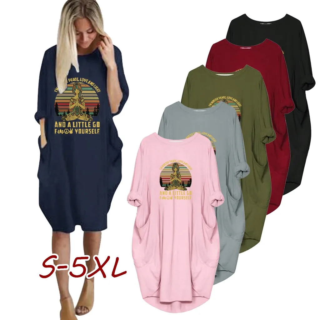 Women Dress Womens Loose Jumper Ladies Oversized Baggy Long Sleeve Pocket Pullover Autumn Streetwear #45 | Женская одежда
