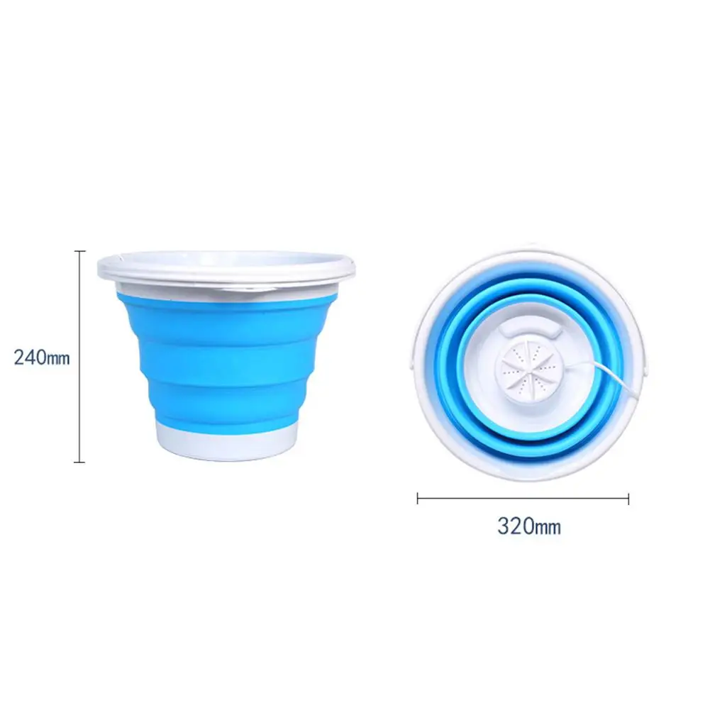 

Foldable Mini Washing Machine Rotating Ultrasonic Turbines Washer USB Charging 3-in-1 Portable Mini Turbo Washing Machine