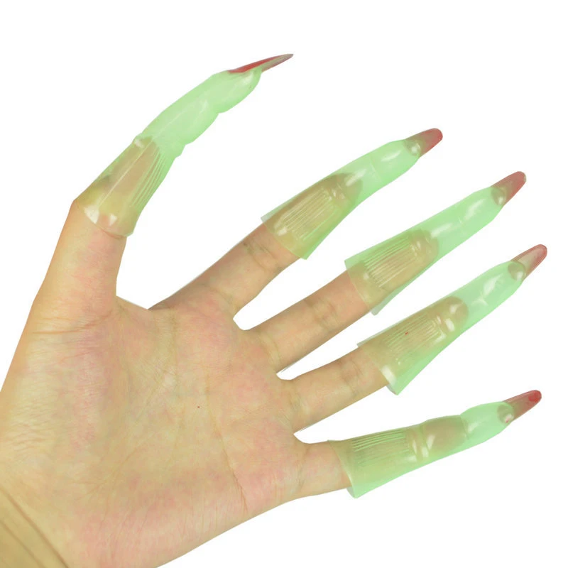 Зомби искусственные пальцы ведьминские ногти набор крышки Хэллоуин реквизит