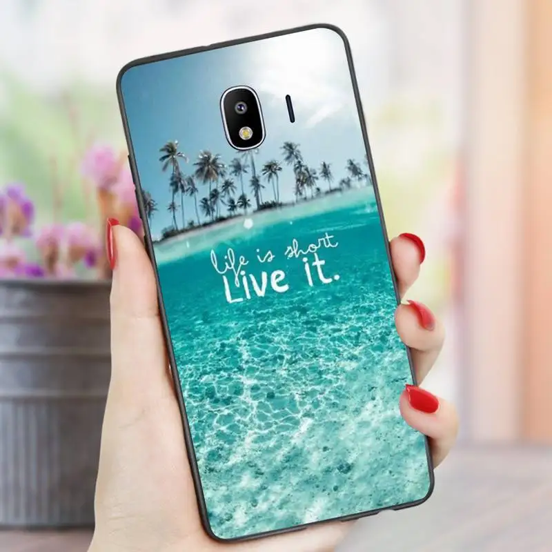 

Travel mountain sea beach quotes Phone Case For Samsung S6 S7 S8 S9 S10 E S20 Edge plus lite 2019 Black soft nax fundas cover