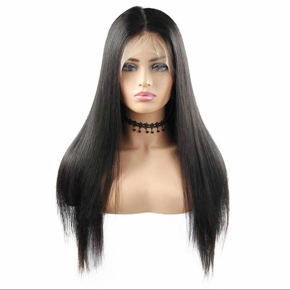 

Парик женский длинный из натуральных волос, 32 дюйма, плотность 300%, 13 х4