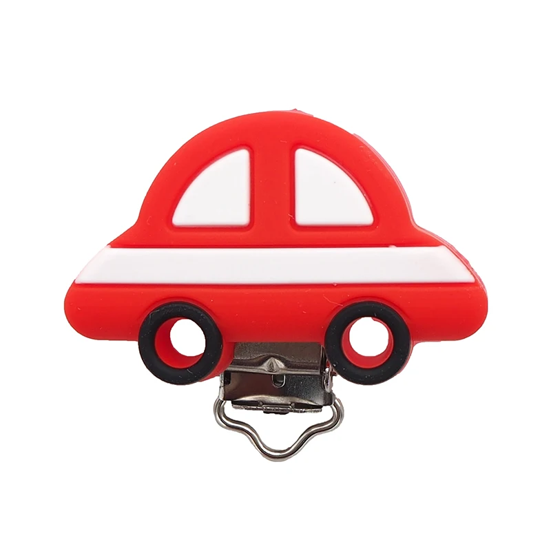 Red Chengkai 10 шт. силиконовые автомобильные клипсы DIY детская кошка мышь Соска с животным Прорезыватель зубов, пустышка для младенца ювелирные изделия игрушки аксессуары - Цвет: Red