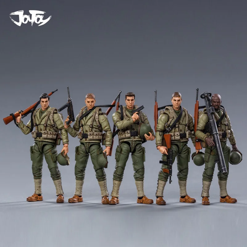Экшн фигурка JOYTOY 1/18 10 5 см солдат USMC Второй мировой войны (5 шт./компл.)