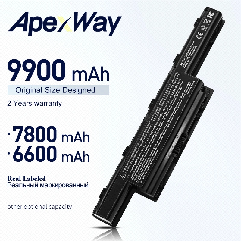 

Аккумулятор ApexWay 9900 мАч для Acer Aspire 4250, 4251, 4252, 4253, 4339, 4349, 4352, 4551, 4552, 4552, 4552, 4560G, 4560, 4625, 4733Z, 4738