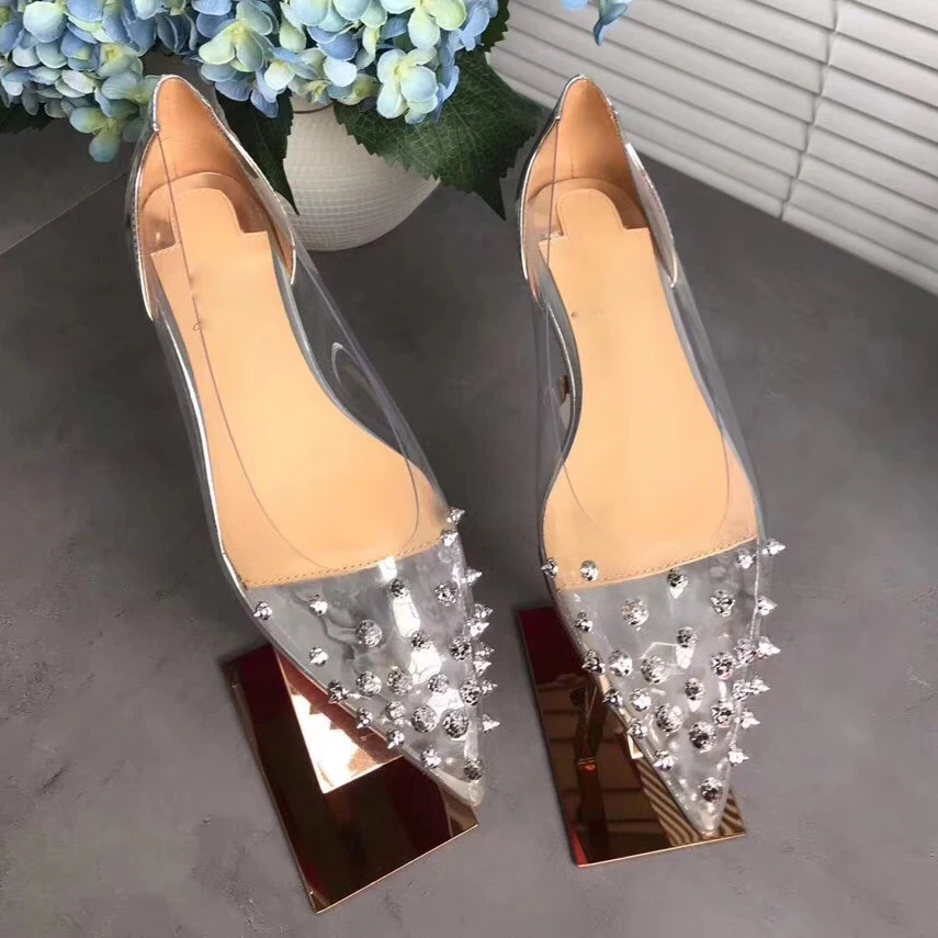 Женские свадебные туфли лодочки на высоком каблуке со стразами модные дизайнерские вечерние пикантная