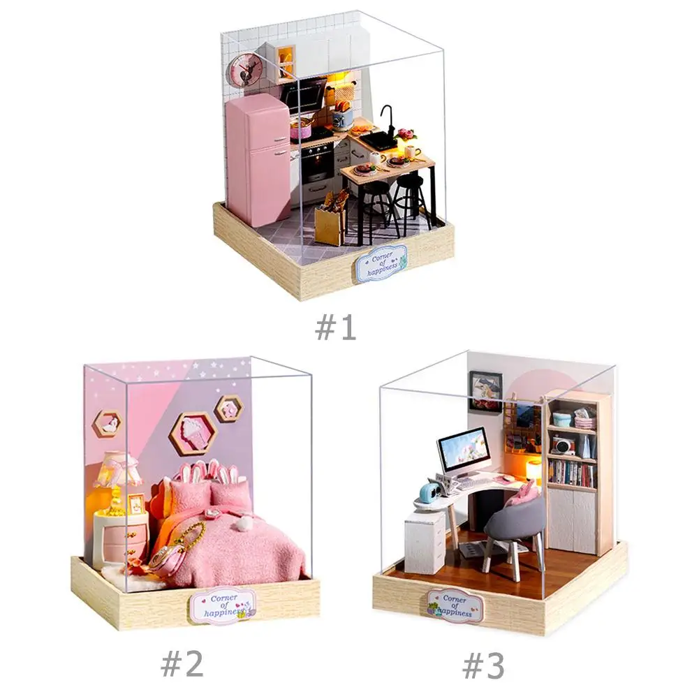 

DIY Doll House Wooden Miniature Dollhouse Furniture Kit Educational Toys