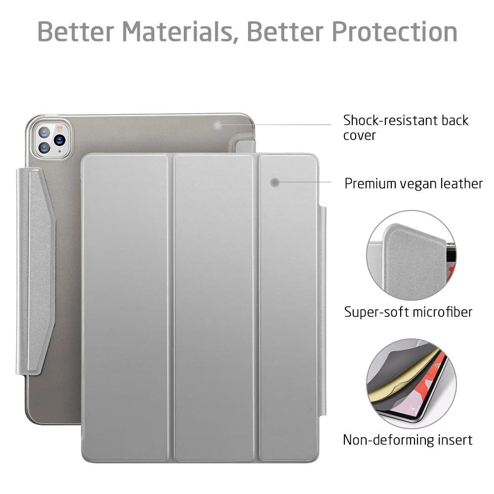 Чехол ESR для iPad Pro 11 12 9 дюймов 2020 2021 умный чехол задняя крышка с магнитной