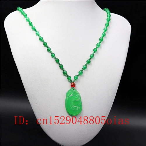 Натуральный Зеленый Изумрудный нефрит Ruyi кулон ожерелье Jadeite ювелирные изделия