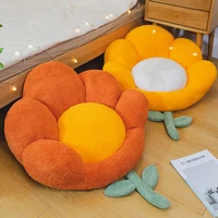 flower shape seat cushion girly room decor chair back cushion floor sitting cushion thicken plush flowers gifts for child pink