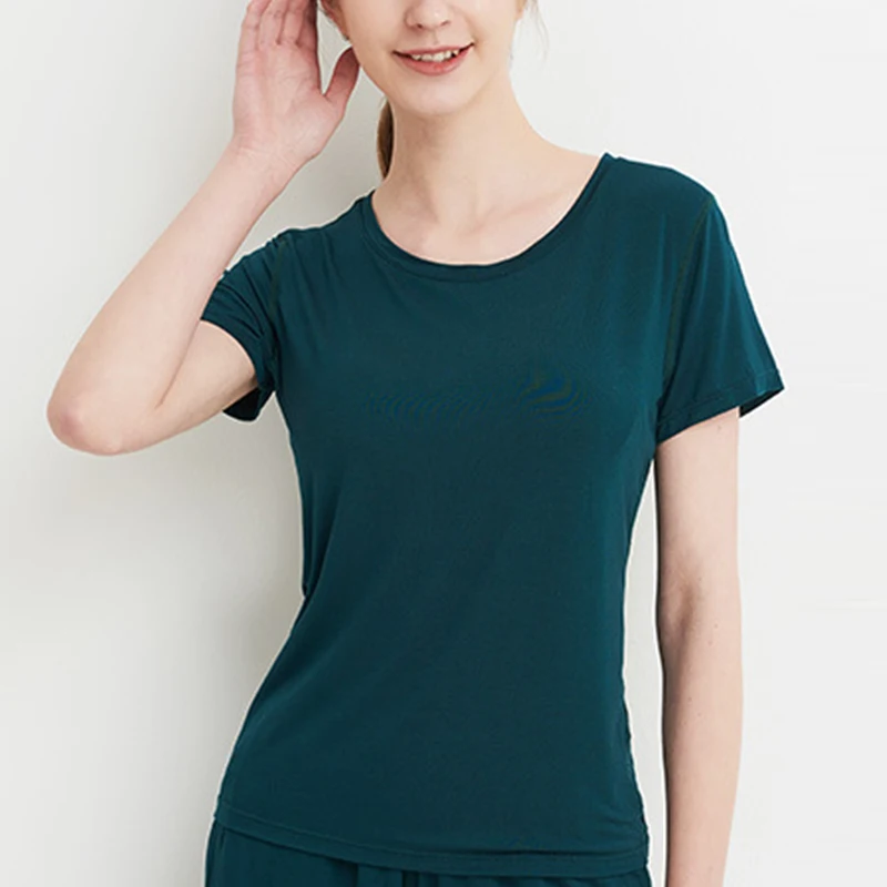 Женские футболки с нагрудной подушкой эластичные Топы Пуш-ап футболка коротким