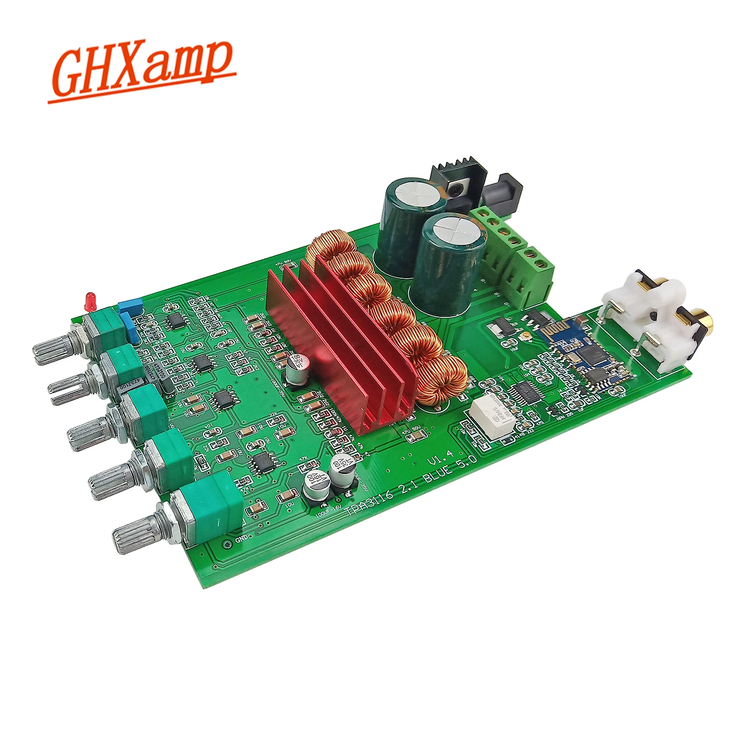 Цифровой усилитель мощности GHXAMP 2 1 TPA3116 Bluetooth 5 0 APTX HD 50 Вт * + 100 сабвуфер