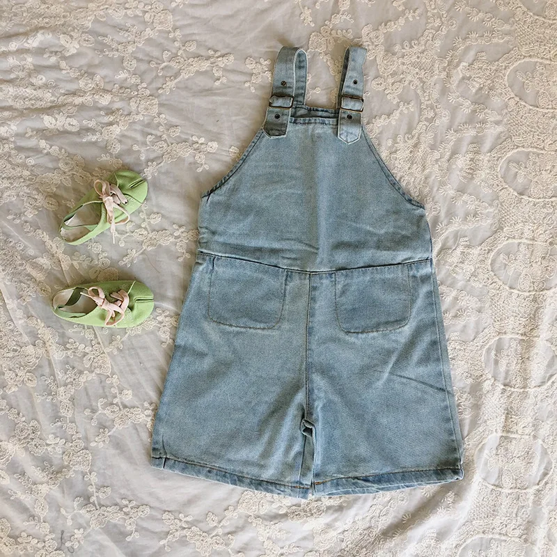 Модные джинсовые комбинезоны большого размера для мальчиков и девочек на