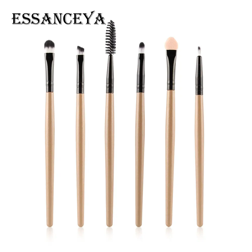 6pcs ESSANCEYA Pro 6-18Pcs Cosmetic Makeup Brushes Foundation Eye shadow Eyeliner Fan Make-Up Multipurpose Eye Brushes Cosmetic Tool - Handle Color: 6pcs