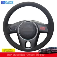 customize diy suede leather car steering wheel cover for kia forte 2009 2014 rio 2009 2010 2011 soul 2010 2013 car interior
