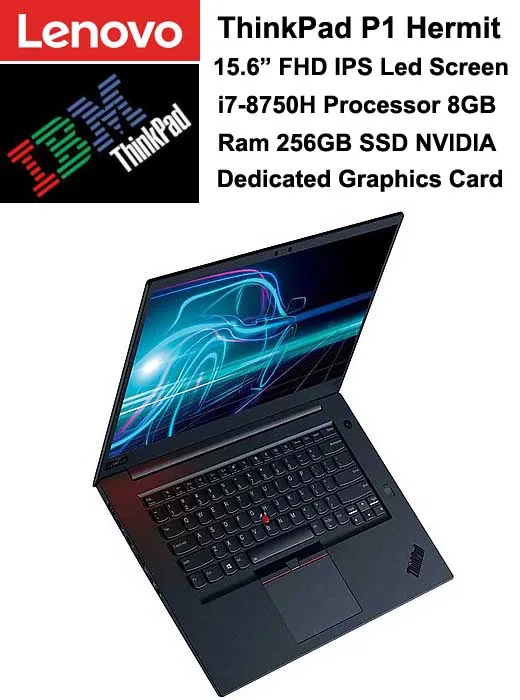 Ноутбук lenovo ThinkPad P1 Hermit 15,6 дюймов FHD антибликовый дисплей i7-8750H 8 Гб 256 SSD NVIDIA 4 ГБ DDR5 выделенная видеокарта