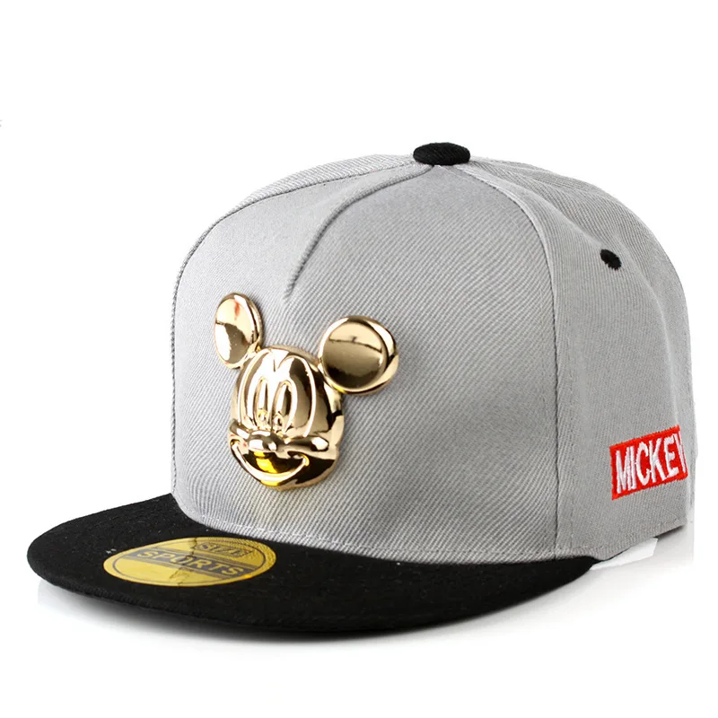 Золотая бейсболка с ушками Микки Мауса в стиле аниме хлопковая для маленьких