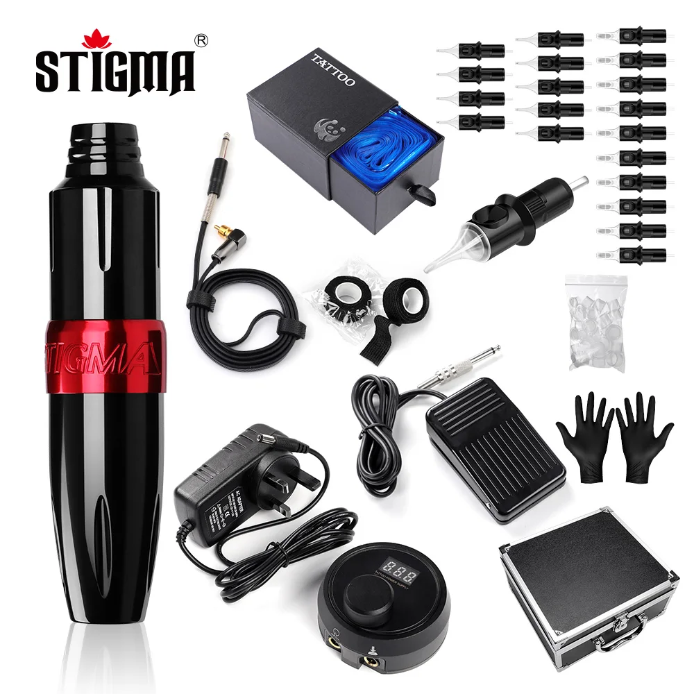 Kit Клеймо ЧПУ Hawink роторная Татуировка ручка RCA интерфейс без сердечника 8 в двигатель мягкий до Жесткий хит PFARRER - Цвет: Kit