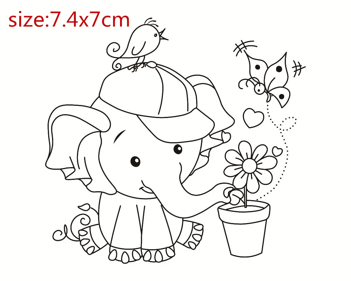 Прозрачный силиконовый штамп С Рисунком Слона/печать для скрапбукинга своими