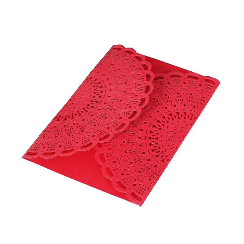 100pcs Tiffany Blue Business Invitation Card Cover Hollow Thanks giving Greeting Cards Invitation Cards, 5 colors for choosing