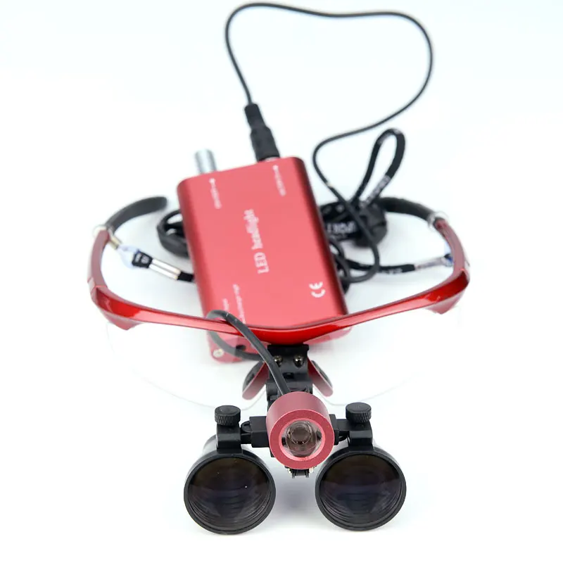 Медицинский светодиодный налобный фонарь 3 Вт + бинокулярная Лупа 2 5/раза