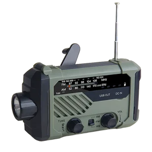 2000mah solar emergency radio portable hand crank weather radio with flashlight and reading lamp mobile phone charger free global shipping