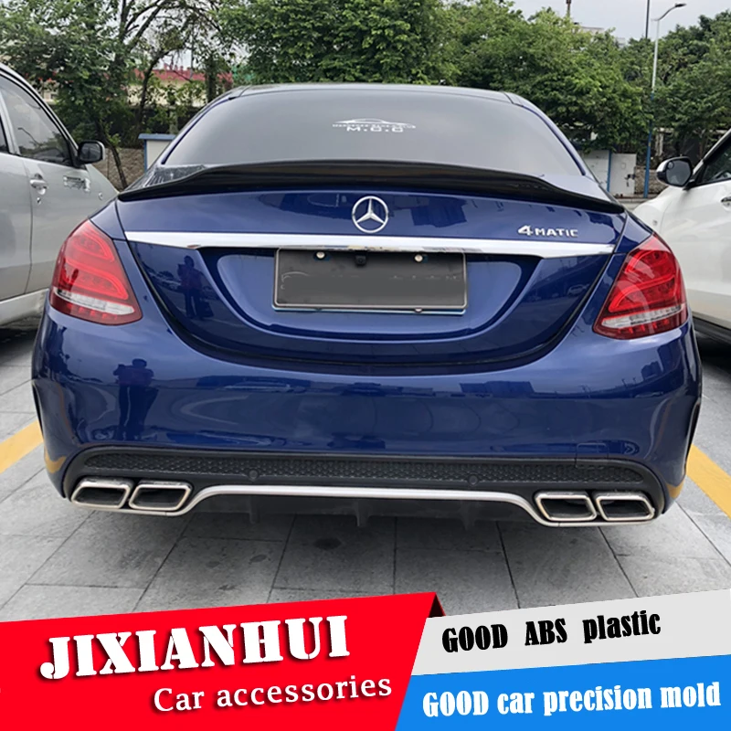 Спойлер для W205 2015 2018 ps Mercedes Benz C class C180 C200 спойлер из АБС пластика цветное заднее